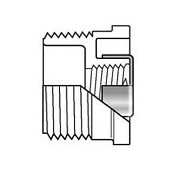1-1/2" x 1/2" Sch 40 PVC SR Reducer Bushing Flush Style - Mipt x SR Fipt 439-209SR