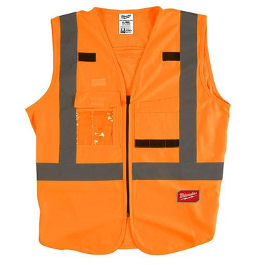 Milwaukee 48-73-5032 High Visibility Orange Safety Vest - L/XL