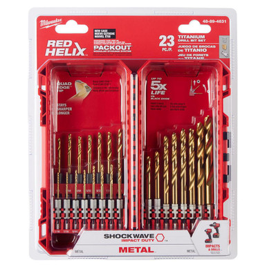 Milwaukee 48-89-4631 Kit 23 PC TiN SHOCKWAVE