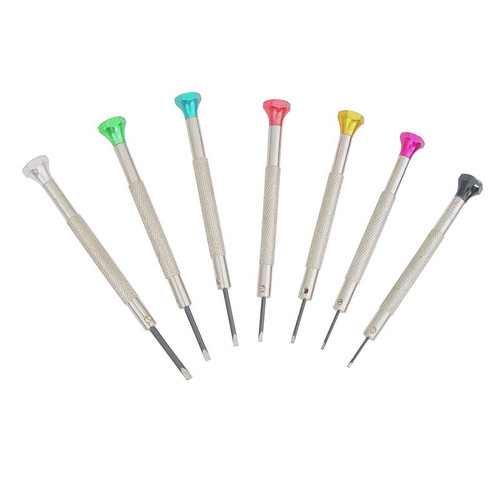 Watchmakers Set of 7 Screwdrivers with Spare Blades