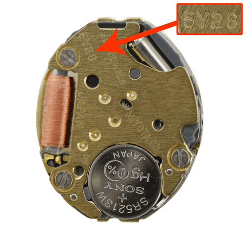 Miyota/Citizen LTD 2 Hand Quartz Watch Movement 5Y26 Overall Height 4.3mm