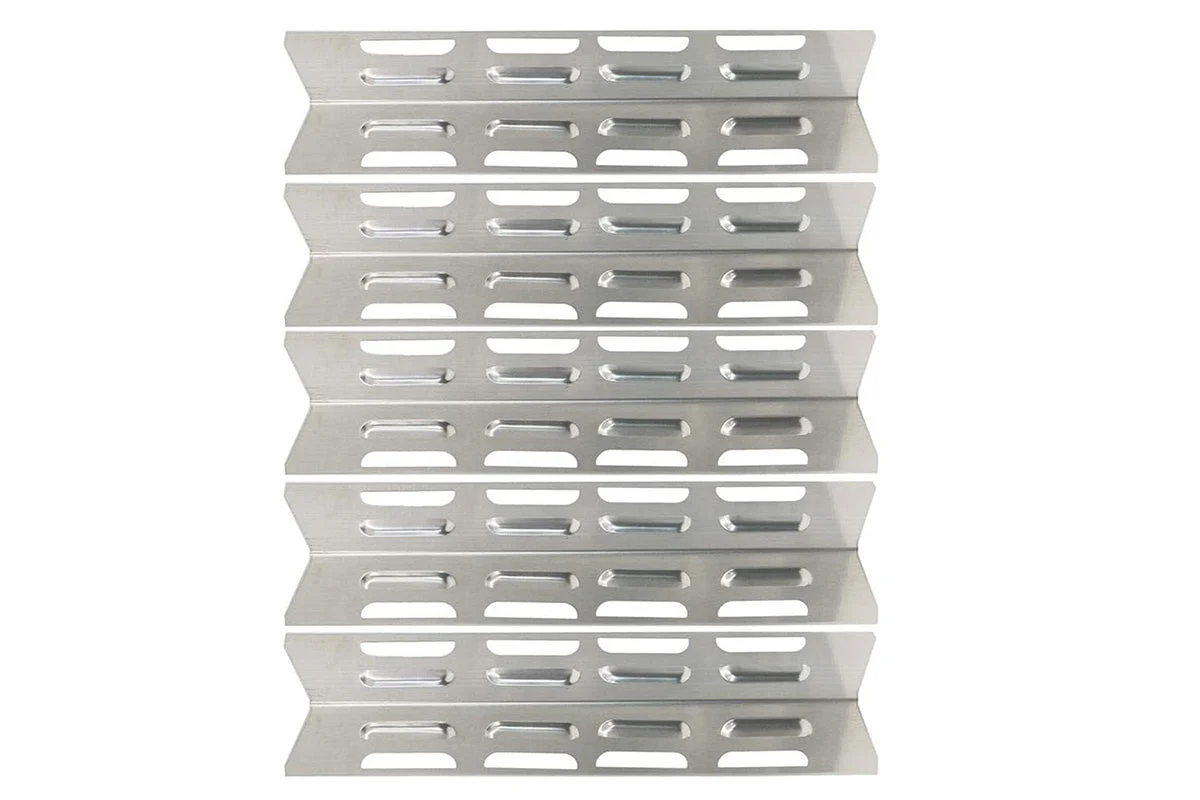 5Pcs Heat Tent Plates Shields Flame Tamer Burner Cover Kit for Kenmore 119.16240 Gas Grill, Stainless Steel