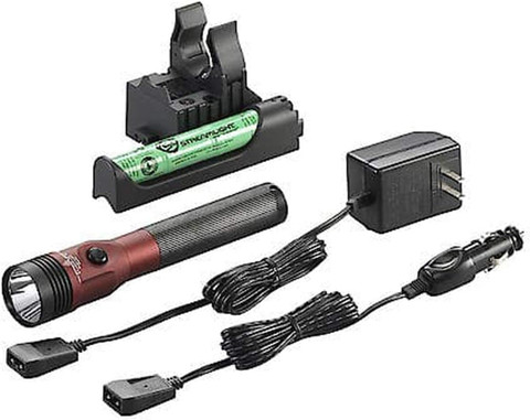 Streamlight Stinger LED HL 800 Lumens Tactical Flashlight Red - DC Charger (75484)