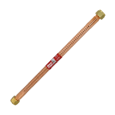 18" Flexible Copper Water Heater Connector 3/4" FIP x 3/4" FIP (Swivel)