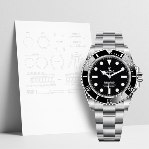 Anti Scratch Watch Shells™ Protective Film for Rolex Submariner 124060 Standard Package