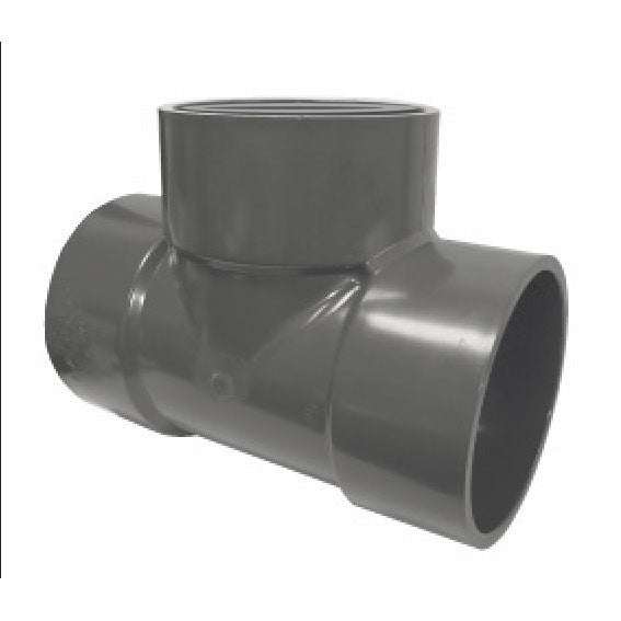 10" x 6" Sch 80 PVC Reducing Tee - Soc 801-626F (Fabricated Fitting)