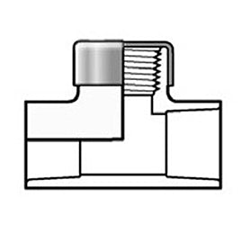 3/4" Sch 80 PVC SR Tee - Soc x SR Fipt 802-007SR