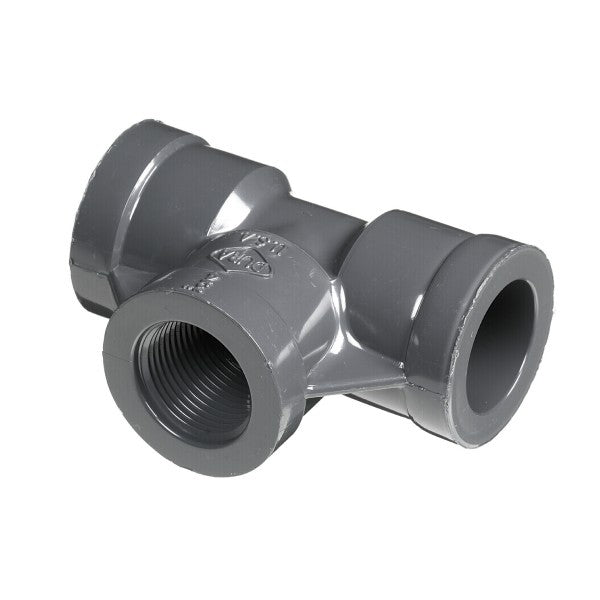 4" Sch 80 PVC Tee - Soc x Fipt 802-040