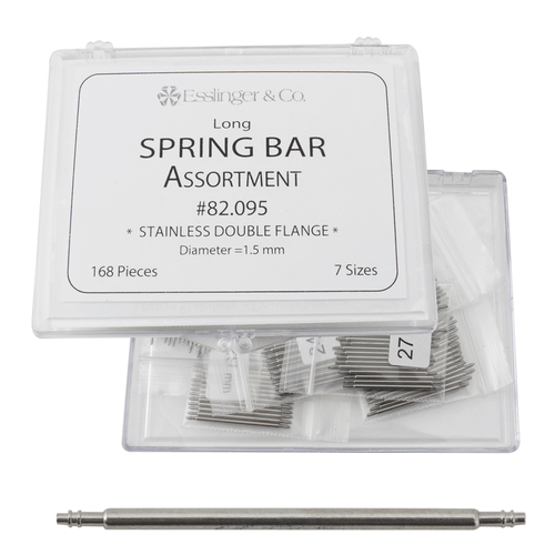 Watch Band Parts Long Spring Bar Assortment 24-30mm 168 Pieces