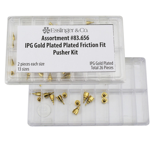 IPG Gold Plated Friction Fit Push Buttons for Multifunction And Chronograph Watches 26 Piece Kit