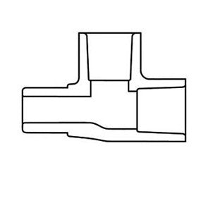 1-1/4" Sch 80 PVC Street Tee - Spig x Soc x Soc 844-012