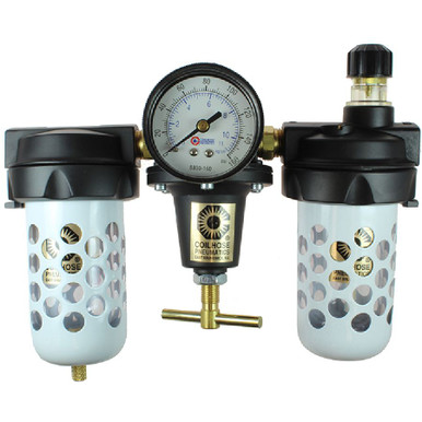Opens dialog Coilhose Pneumatics 8888AAGD Heavy Duty Series Filter, Regulator, Lubricator, 1", Gauge, Bowl Guard,
