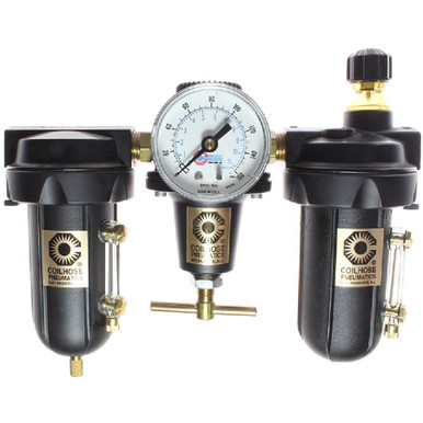 Opens dialog Coilhose Pneumatics 8888AAGHM Heavy Duty Series Filter, Regulator, Lubricator, 1", Gauge