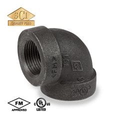 2-1/2" 125 WSP Cast Iron Threaded 90 Elbow