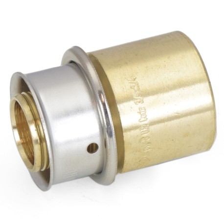 3/4" PEX Press x 3/4" Copper Pipe Adapter, Lead-Free Bronze