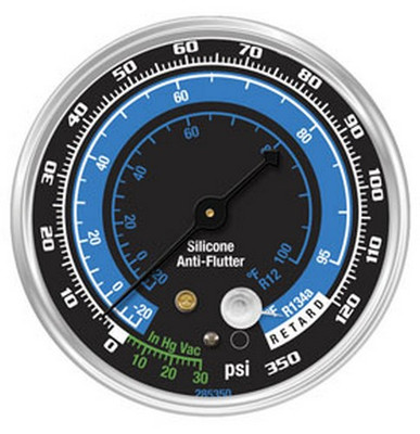 ATD Tools A/C Low Side Gauge for R12 and R134a with Anti-Flutter (ATD-3667)