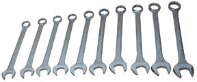12-Point SAE Jumbo Raised Panel Combination Wrench Set, 10Pc