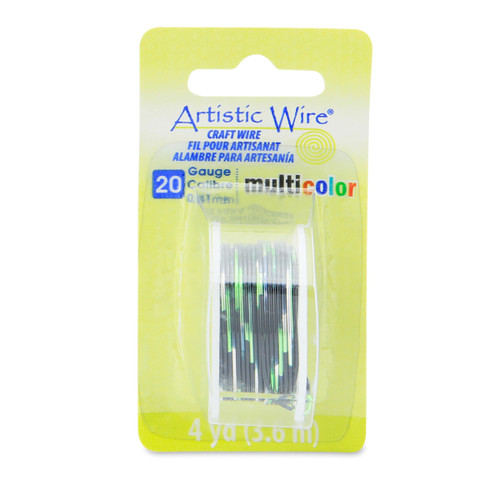 Artistic Wire 20 Gauge Multi Color Craft Wire Silver Black Green