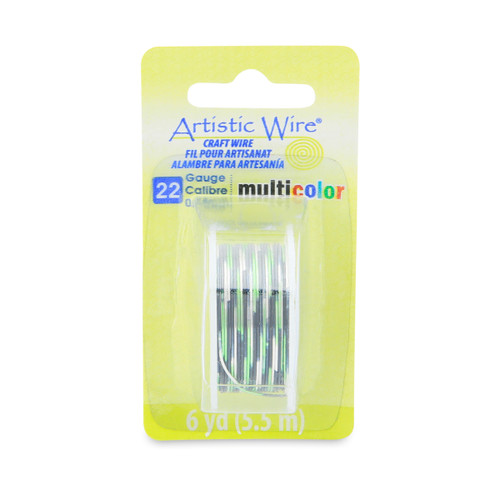 Artistic Wire 22 Gauge Multi Color Craft Wire Silver Black Green CLEARANCE
