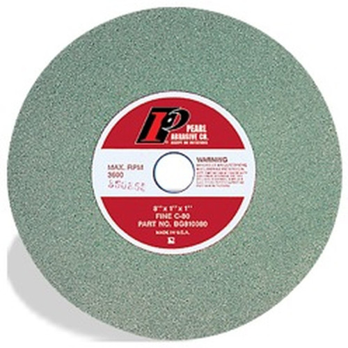 Green SC Bench Grinding Wheels for Metal, 7" x 1" x 1", Type 1 Shape C80