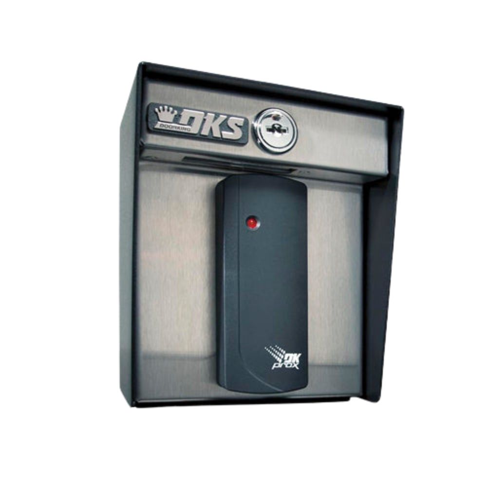 Doorking DK Prox 1815-300 Proximity Card Reader Mounted On A Surface Mount Enclosure | DKS-1815-330