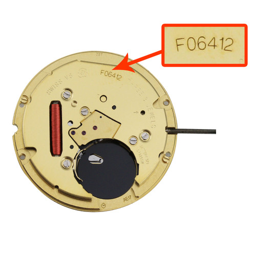 ETA 3 Hand Quartz Watch Movement F06.412 Date At 3:00 Overall Height 4.0mm
