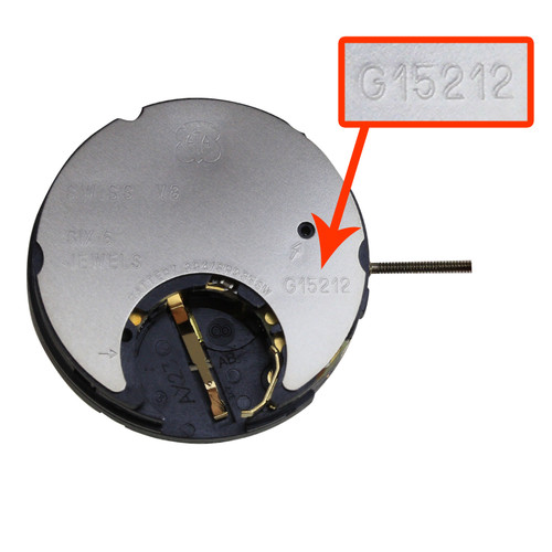 ETA Chrono Quartz Watch MovementG15.212-4H Replaces G15.211-4H Horizontal Date At 4:00 Overall Height 7.1mm