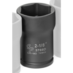 Grey Pneumatic 3768D 3/4 in. Drive Extra Thin Wall Truck Pinion Locknut Impact Socket - 2-1/8 in.
