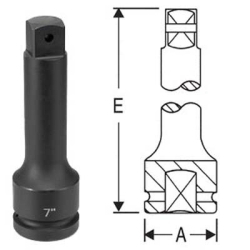 Grey Pneumatic 4010EL 1" Drive x 10" Extension w/ Locking Pin