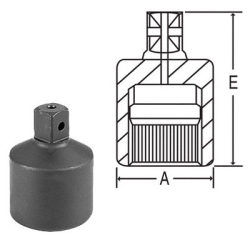 Grey Pneumatic 5008AB #5 Spln Fem 3/4"M Adpt w/Frict