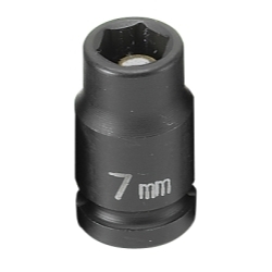 Grey Pneumatic 907MG 1/4 in. Drive x 7mm Magnetic Standard
