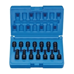 Grey Pneumatic 9298HC 1/4" Drive 14 Pc. Impact Hex Driver Set.