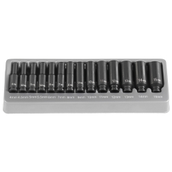 Grey Pneumatic 9714MD 1/4" Surface Drive 14-Piece Deep Metric Set