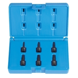 Grey Pneumatic 996T 1/4" Drive 6 Pc. Internal Star Impact Driver Set