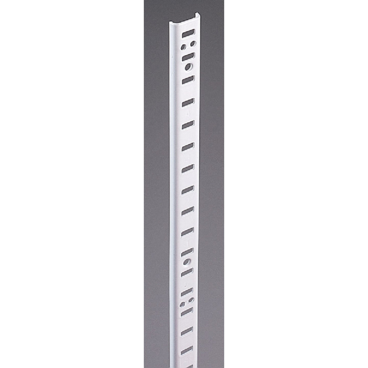 Knape & Vogt 255 Series 72 In. Zinc-Plated Steel Mortise-Mount Pilaster Shelf Standard
