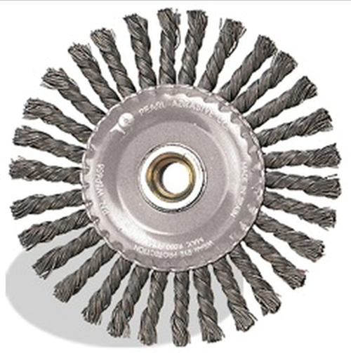 6 x .020 x 5/8-11 Knot Wheel Stringer Bead Twist, Tempered Wire