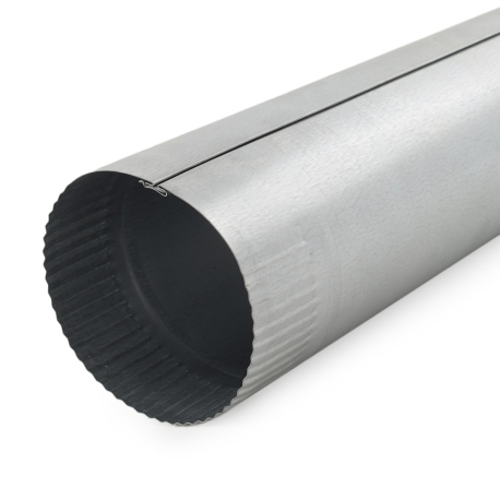 5" x 5 ft. Galvanized Snap-Lock Flue Pipe, 26 GA