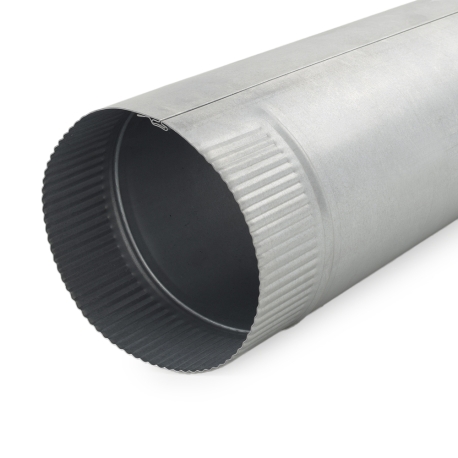 6" x 5 ft. Galvanized Snap-Lock Flue Pipe, 26 GA