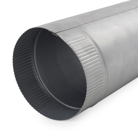 7" x 5 ft. Galvanized Snap-Lock Flue Pipe, 26 GA