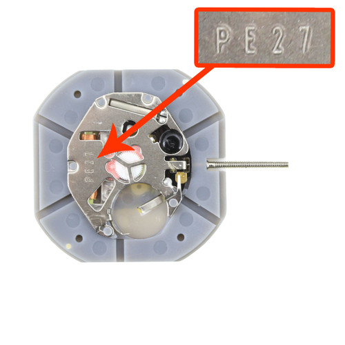 Far East Sunon 3 Hand Quartz Watch Movement PE27D Date At 3:00 Overall Height 4.3mm
