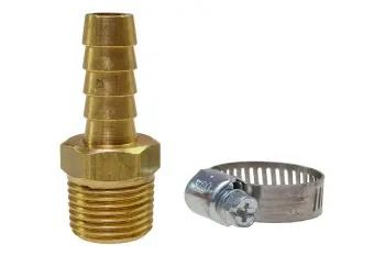 CO RK01 HOSE REPAIR KIT, 1/4" ID X 1/4" MPT BARB & CLAMP