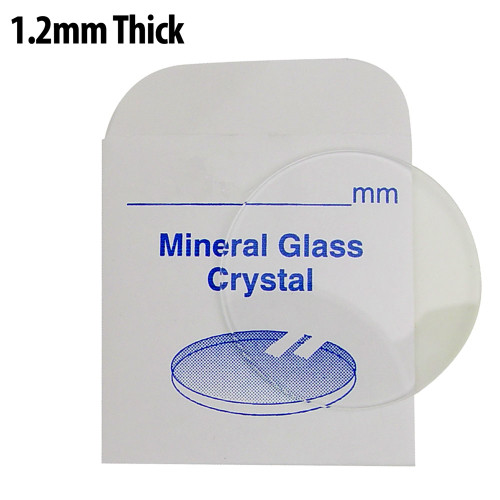 Watch Crystal Flat Round Mineral Glass Crystal 1.2mm Thick