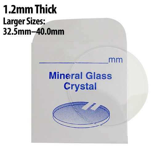 Watch Crystal Flat Round Mineral Glass Crystal 1.2mm Thick 32.5mm And Larger