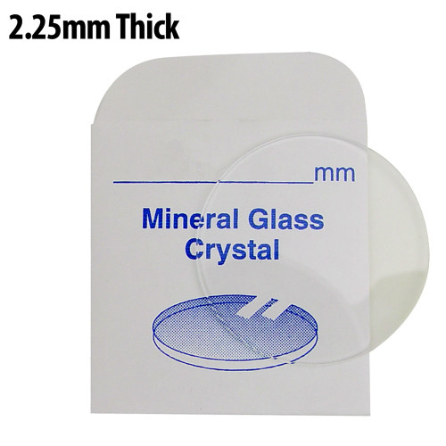 Watch Crystal Flat Round Mineral Glass Crystal 2.25mm Thick