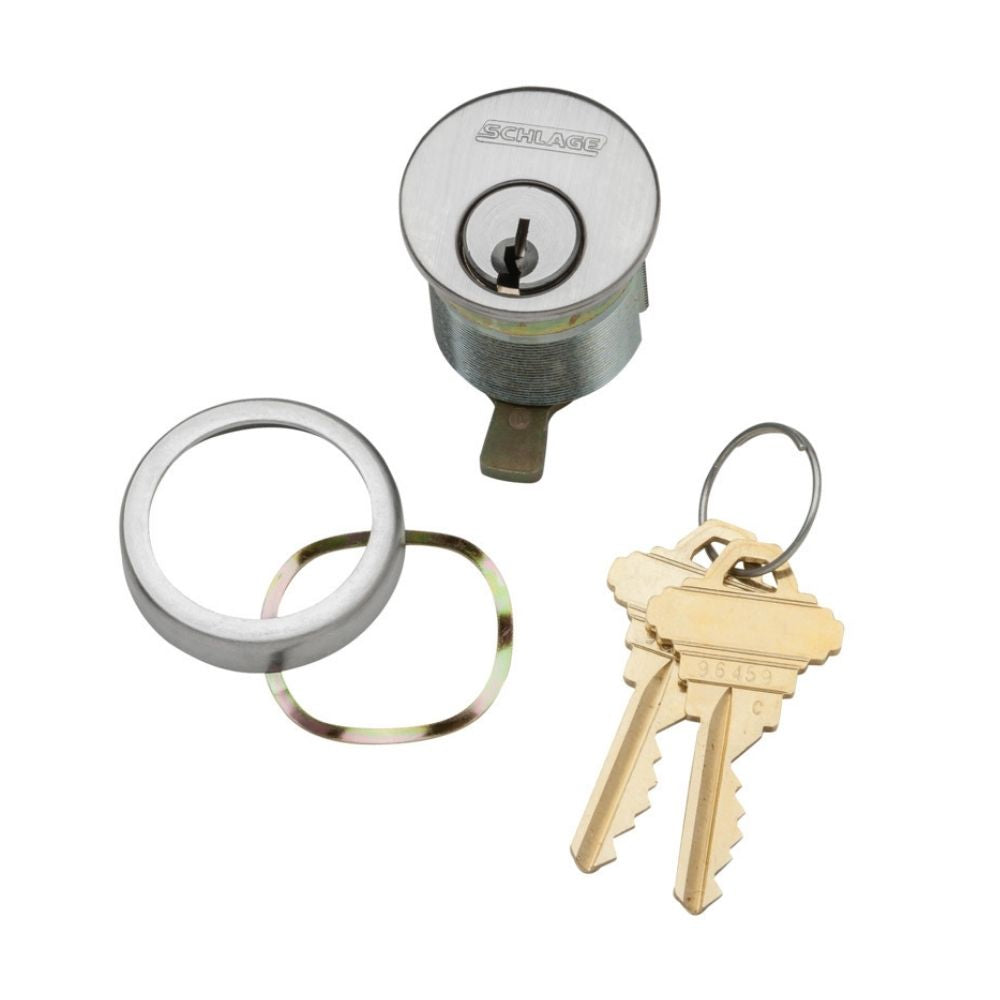 Schlage 1-1/8" Mortise Cylinder (Satin Chrome Finish) | SCH-20-001-C-118-626