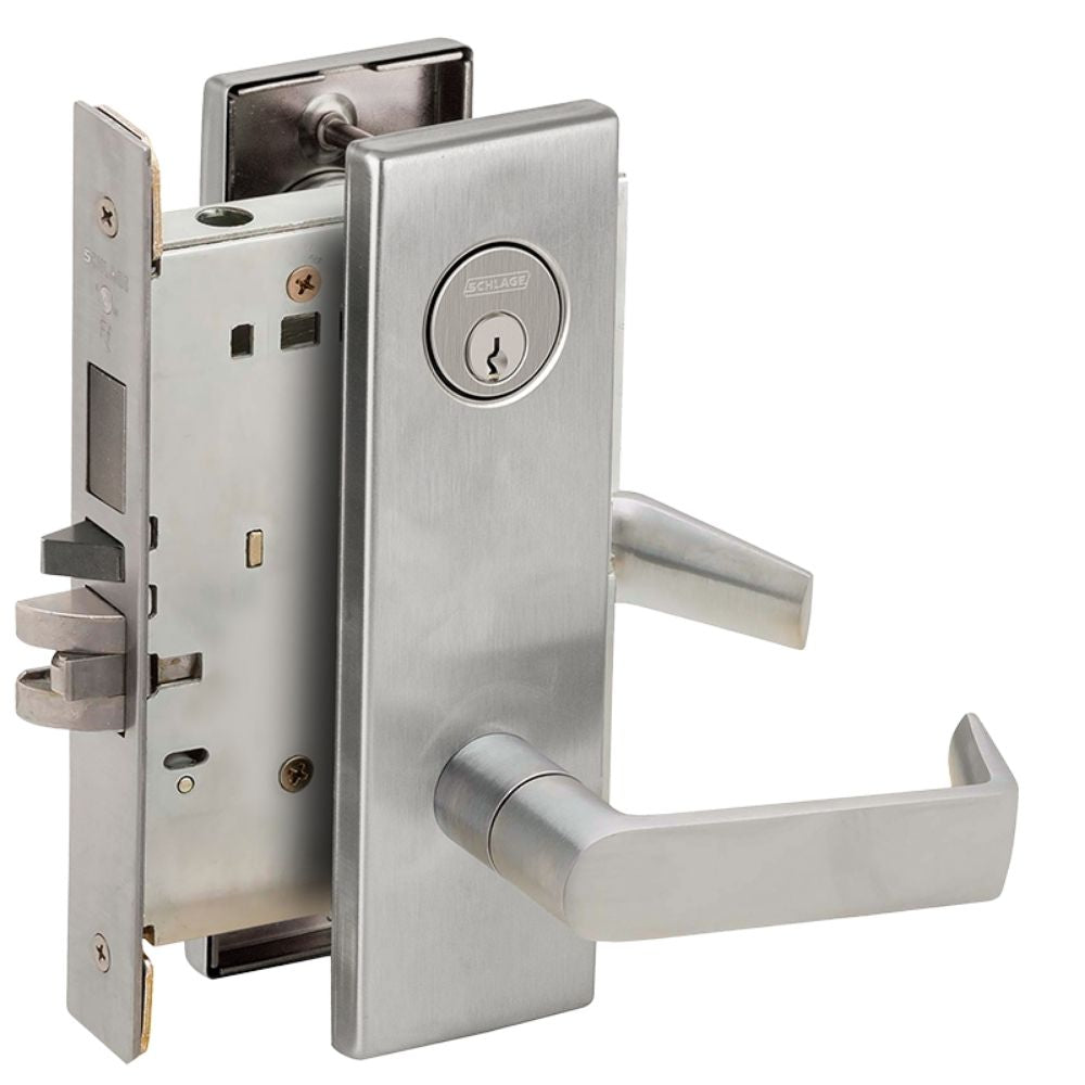 Schlage Entrance Mortise Lock with Deadbolt, 06N Design (Satin Chrome) | SCH-L9453P-06N-626