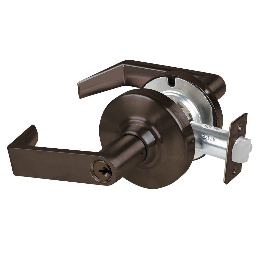 Schlage Grade 1 Entrance Lock (Rhodes Lever, Standard Cylinder, Oil Rubbed Bronze Finish) | SCH-ND53PD RHO 613