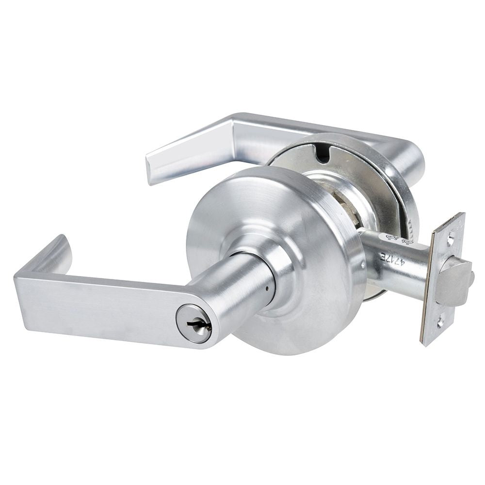 Schlage Grade 2 Passage Cylindrical Lock with Field Selectable Vandlgard (Satin Chrome Finish) | SCH-ALX80P-RHO-626