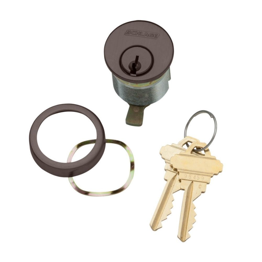 Schlage 1-1/8" Mortise Cylinder (Dark Oxidized Satin Bronze Oil Rubbed Finish) | SCH-20-001-C-118-613