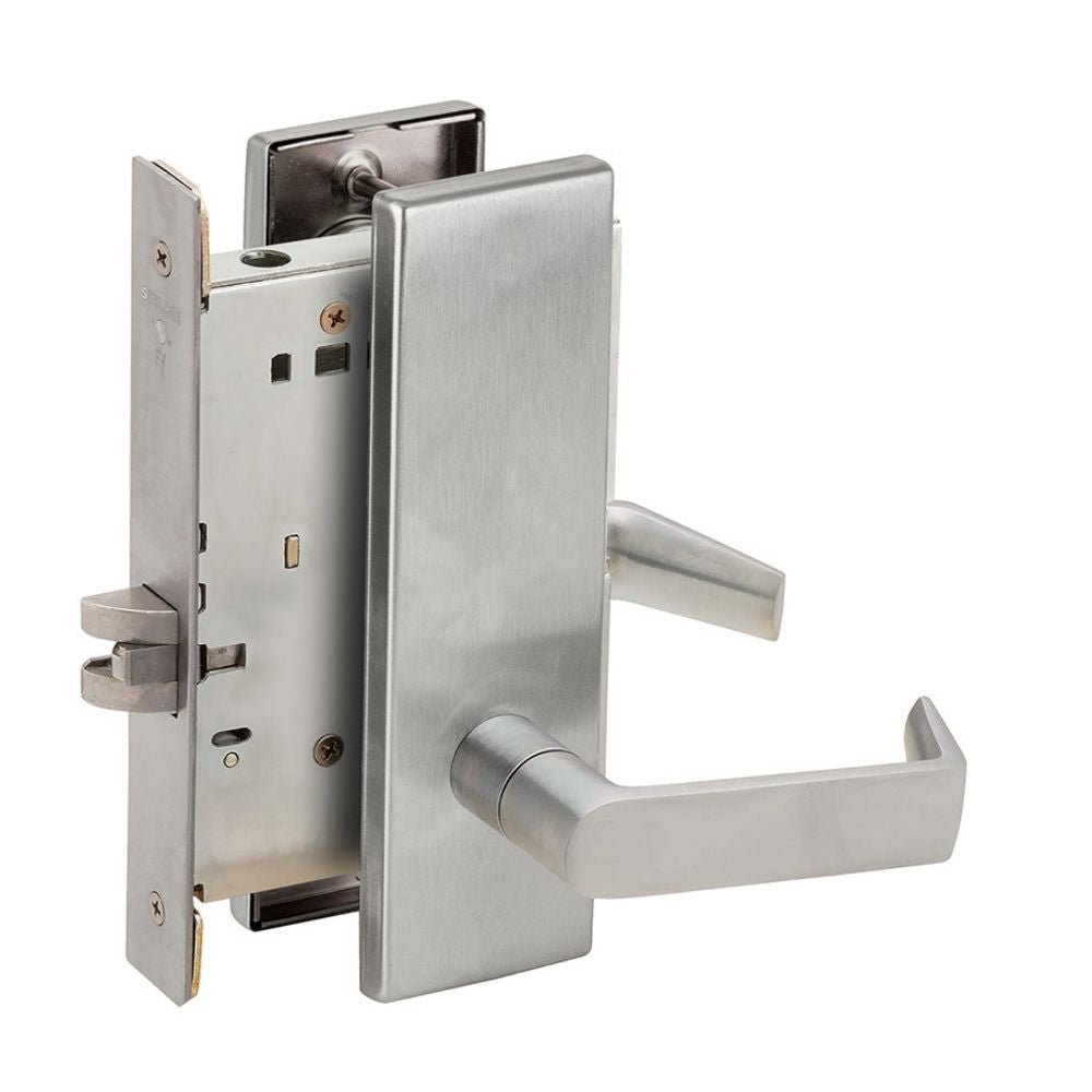 Schlage Passage Mortise Lock, 06N Design (Satin Chrome) | SCH-L9010-06N-626